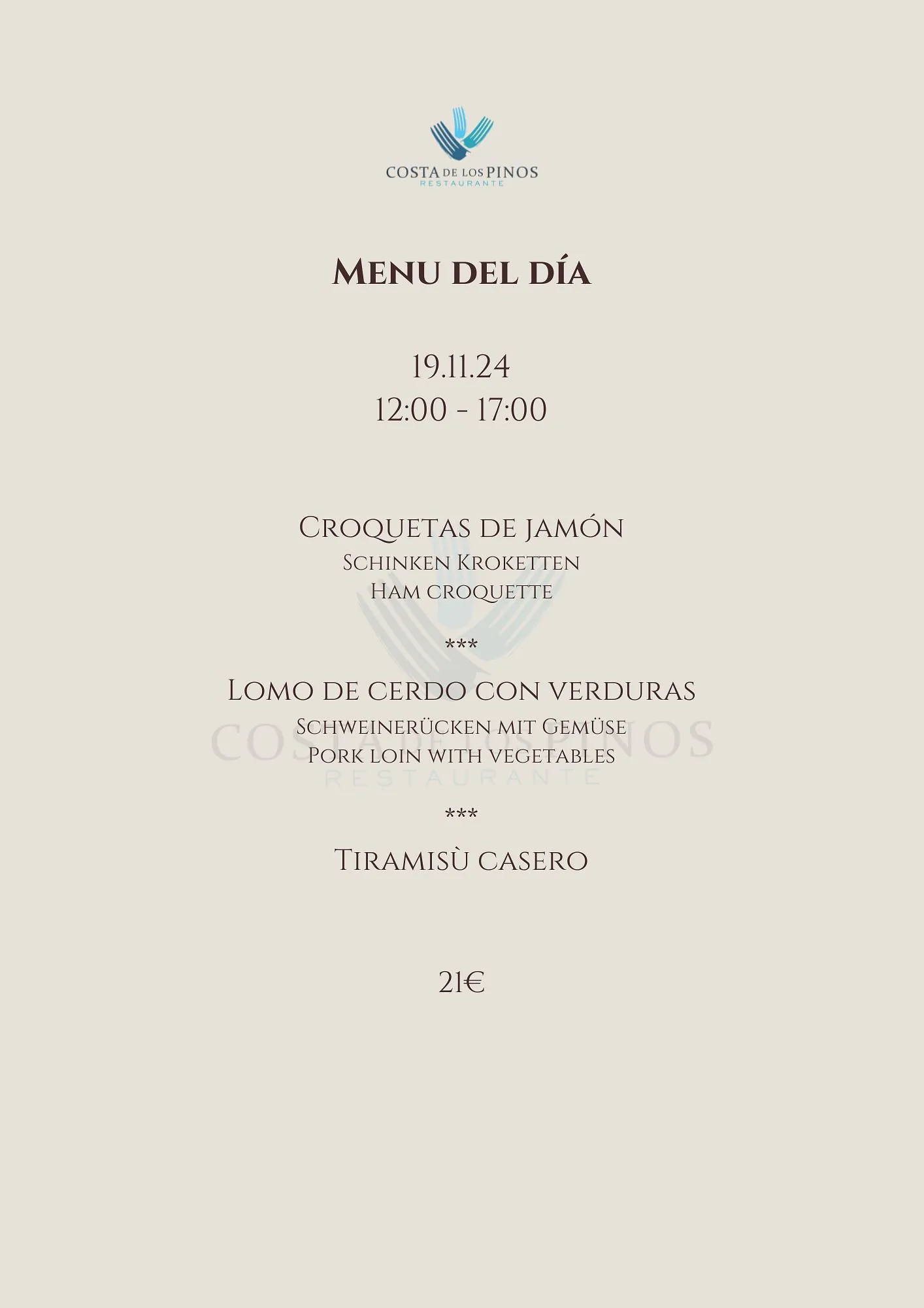 menu del dia